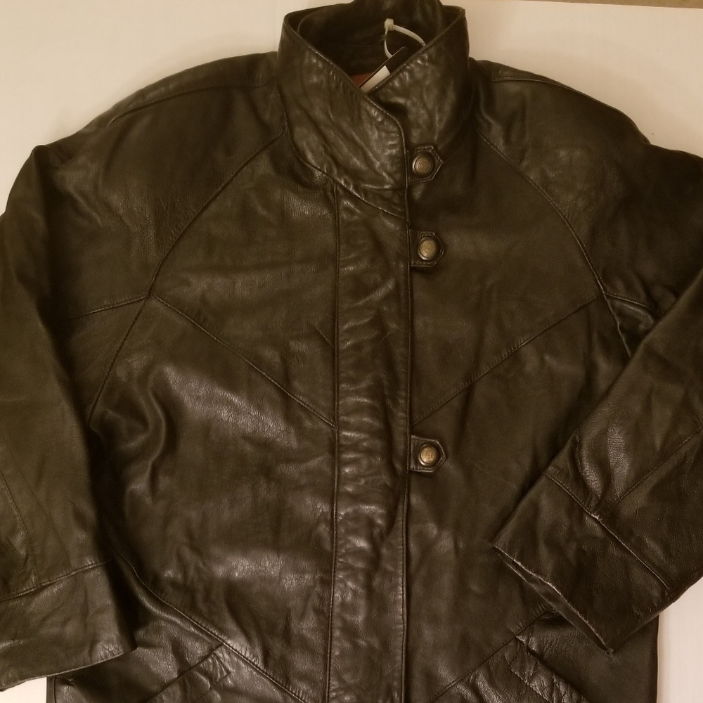 VINTAGE CAYENNE LEATHER COAT